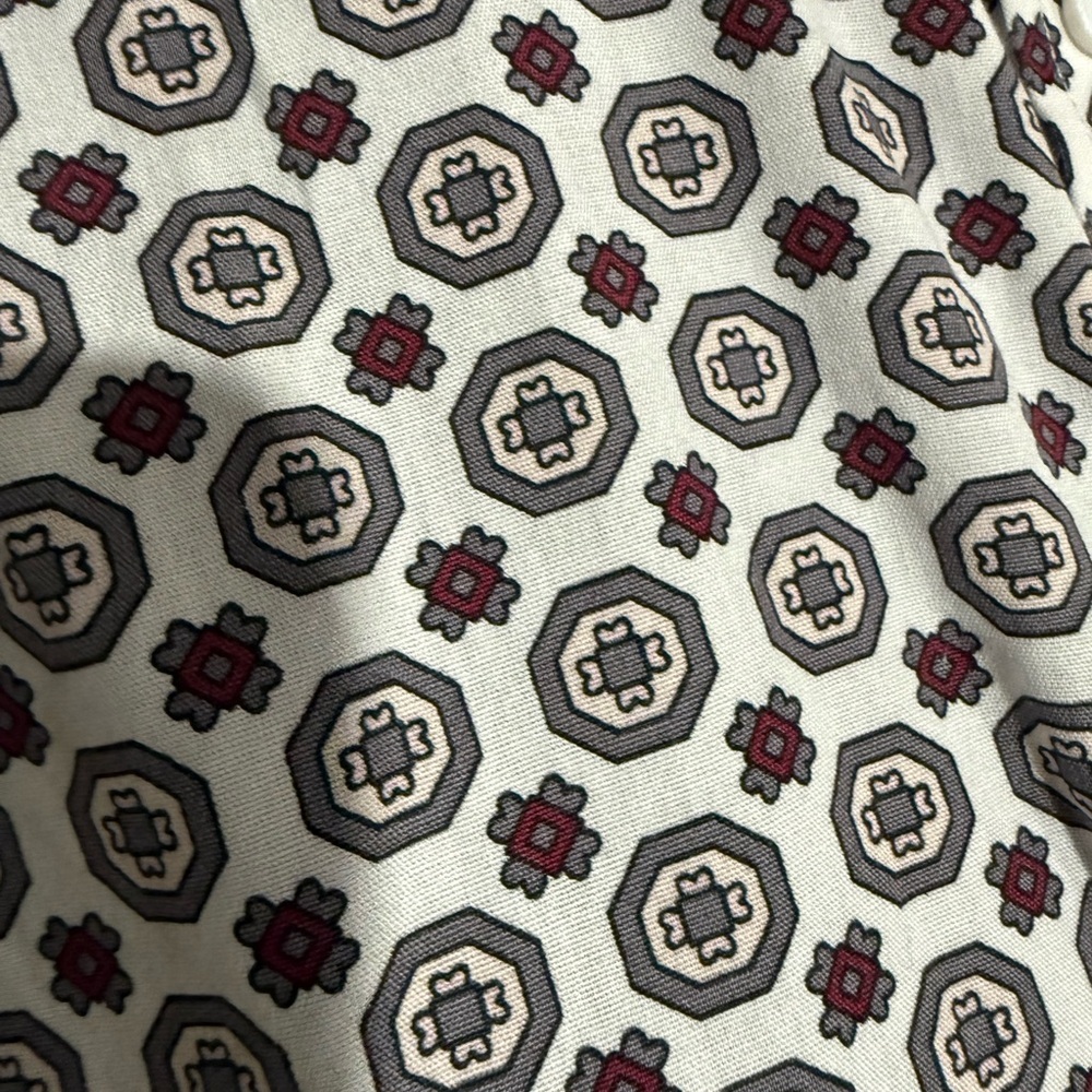 Talbots Geometric Print Wrinkle Resistant Button Down Shirt - Picture 6 of 8